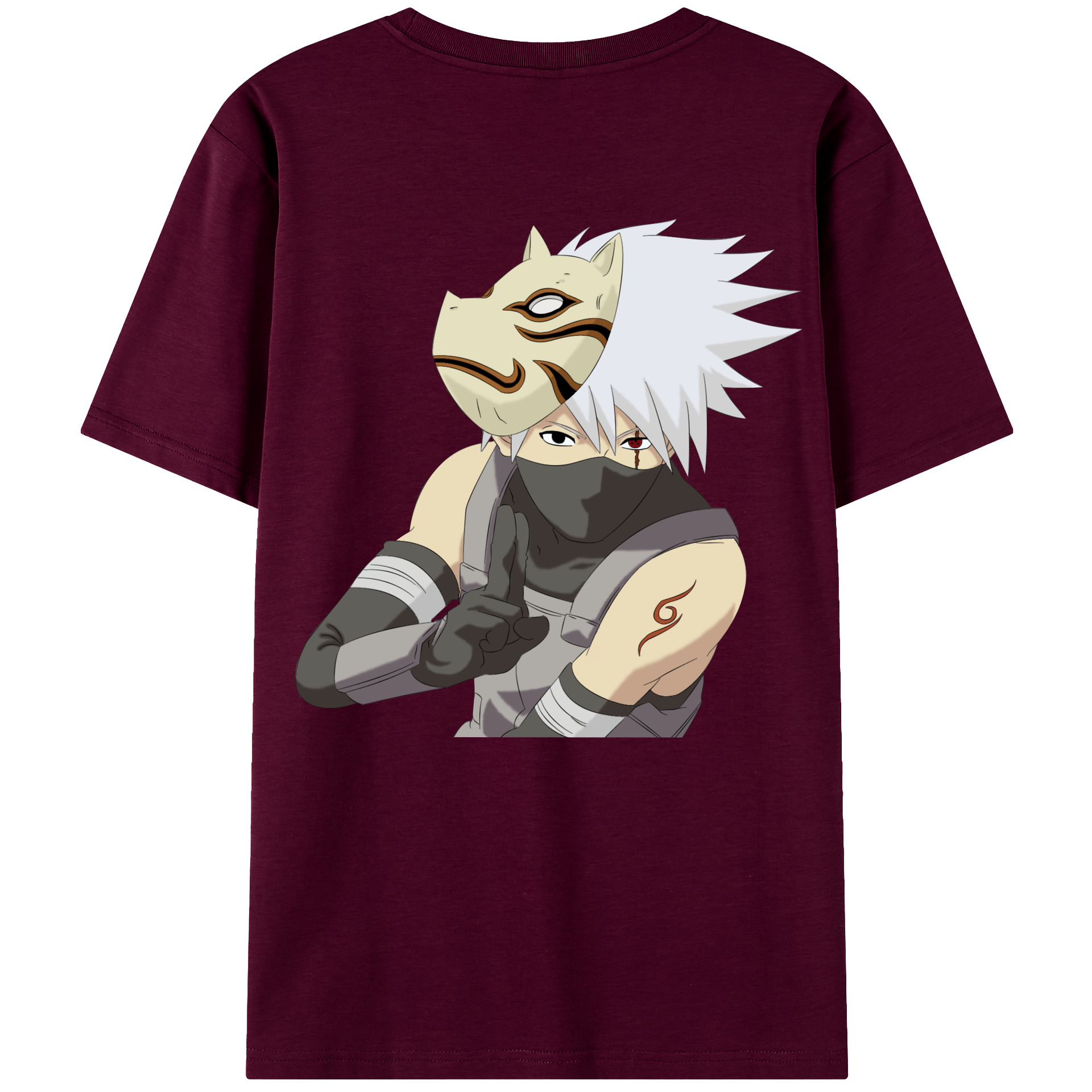 （画像用） NARUTO -ナルト- はたけ カカシ Hatake Kakashi レディース半袖Tシャツ(バックプリント)